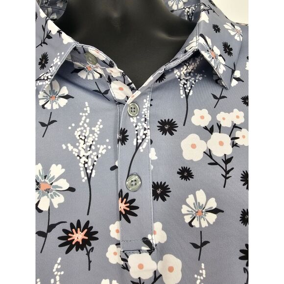 Yatta Golf Men's Polo Shirt XXL NWOT Floral Short Sleeve - Picture 4 of 5